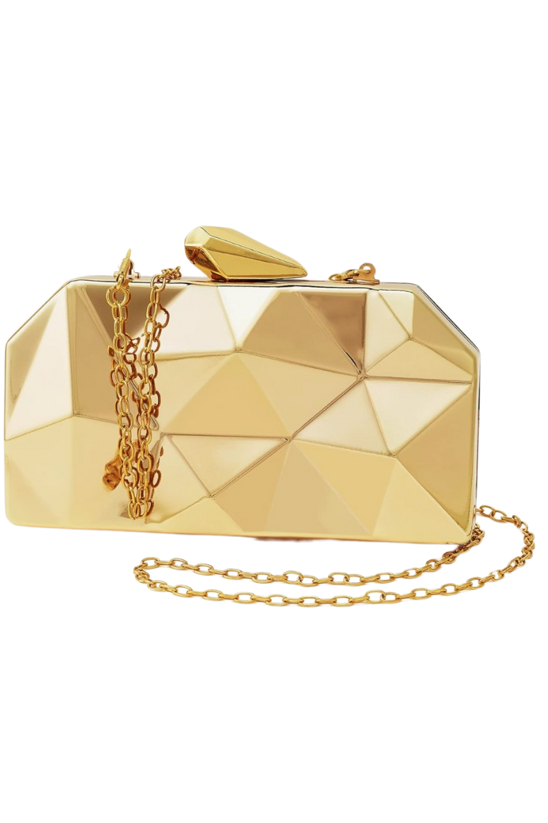 Chic Accent Clutch Gold