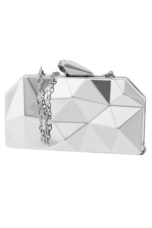 Chic Accent Clutch Silver